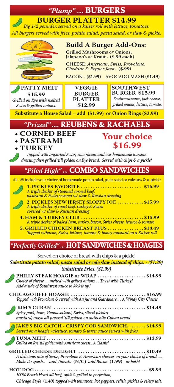 pickles burgers