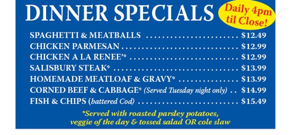 pickles dinner specials